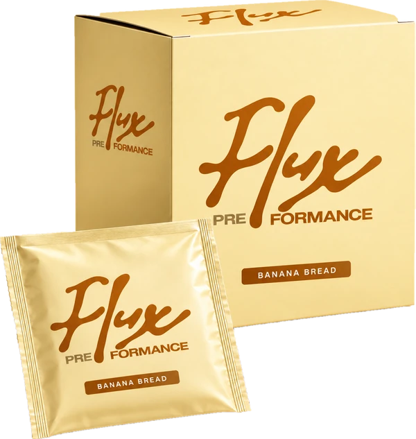 Flux Preformance Banana Bread oats box and single-serve pouch